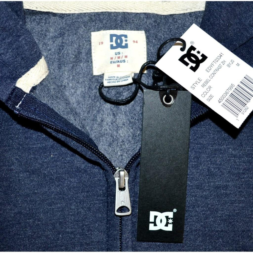 DC Shoes 全新 現貨 刷毛內裡 連帽外套 【M】【L】 藍/灰色 美國購入 保證正品-細節圖5