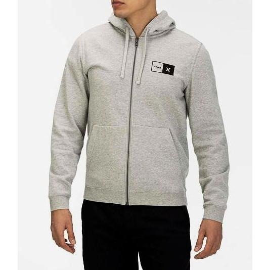 Hurley 全拉鍊連帽衫 連帽外套【M】刷毛 CJ9998 Natura 淺灰色 全新 現貨-細節圖2