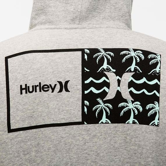 Hurley 全拉鍊連帽衫 連帽外套【M】刷毛 CJ9998 Natura 淺灰色 全新 現貨-細節圖4