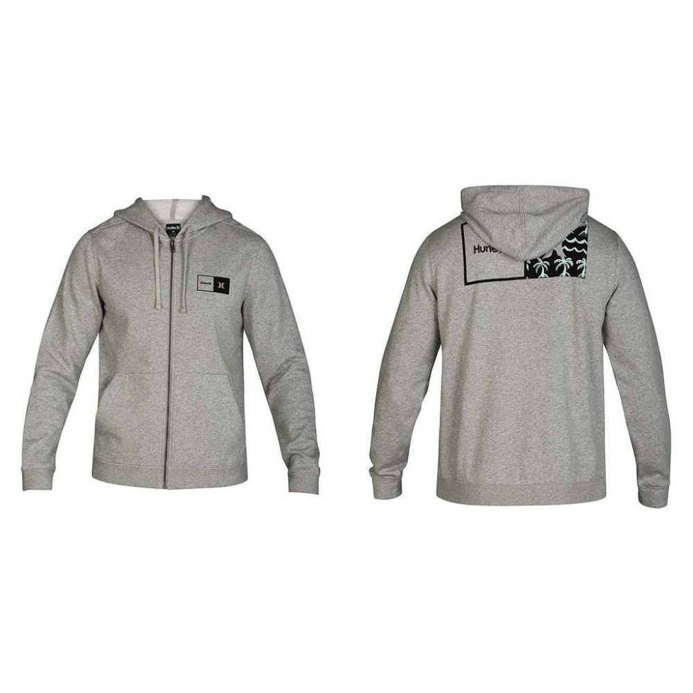 Hurley 全拉鍊連帽衫 連帽外套【M】刷毛 CJ9998 Natura 淺灰色 全新 現貨-細節圖6