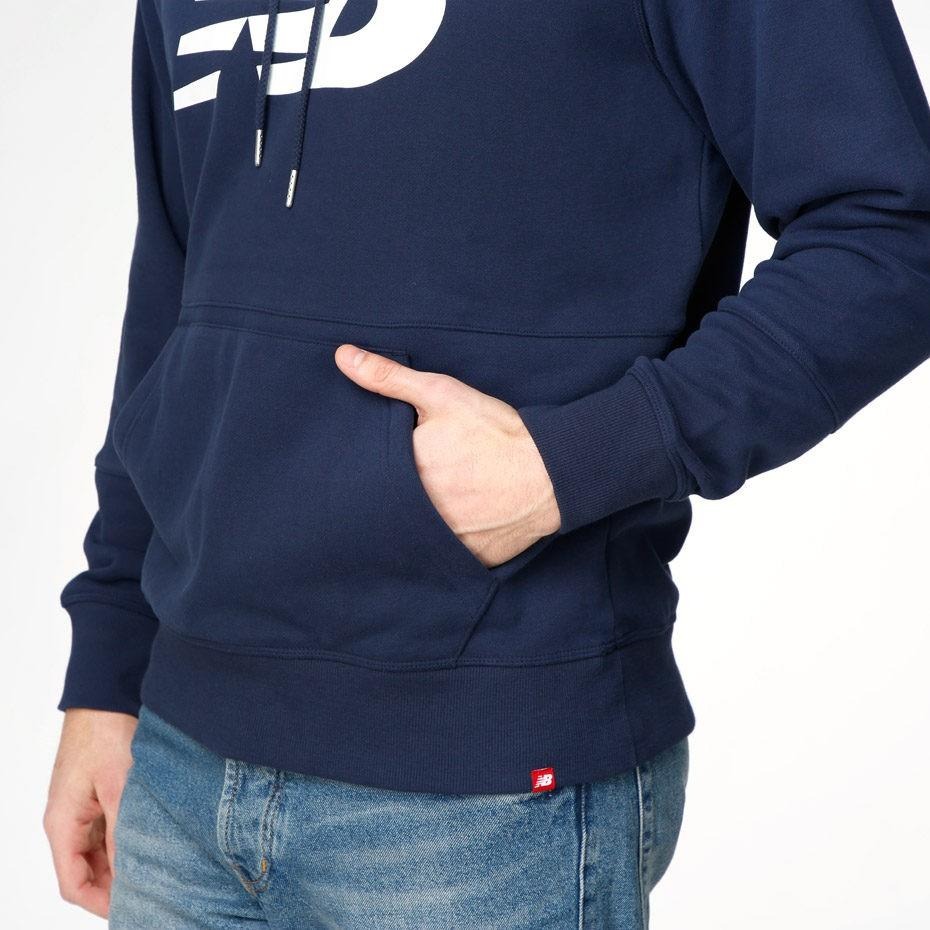 New Balance 秋冬 連帽衫 連帽外套【S】 Hoodie 深藍色 全新 現貨 保證正品-細節圖5