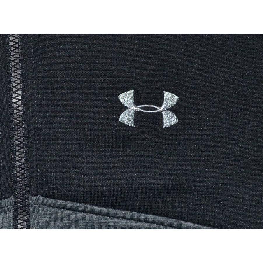 Under Armour【L】連帽外套 黑/黑灰 ColdGear 吸熱防寒 輕量 彈性 全新 現貨 保證原廠-細節圖4