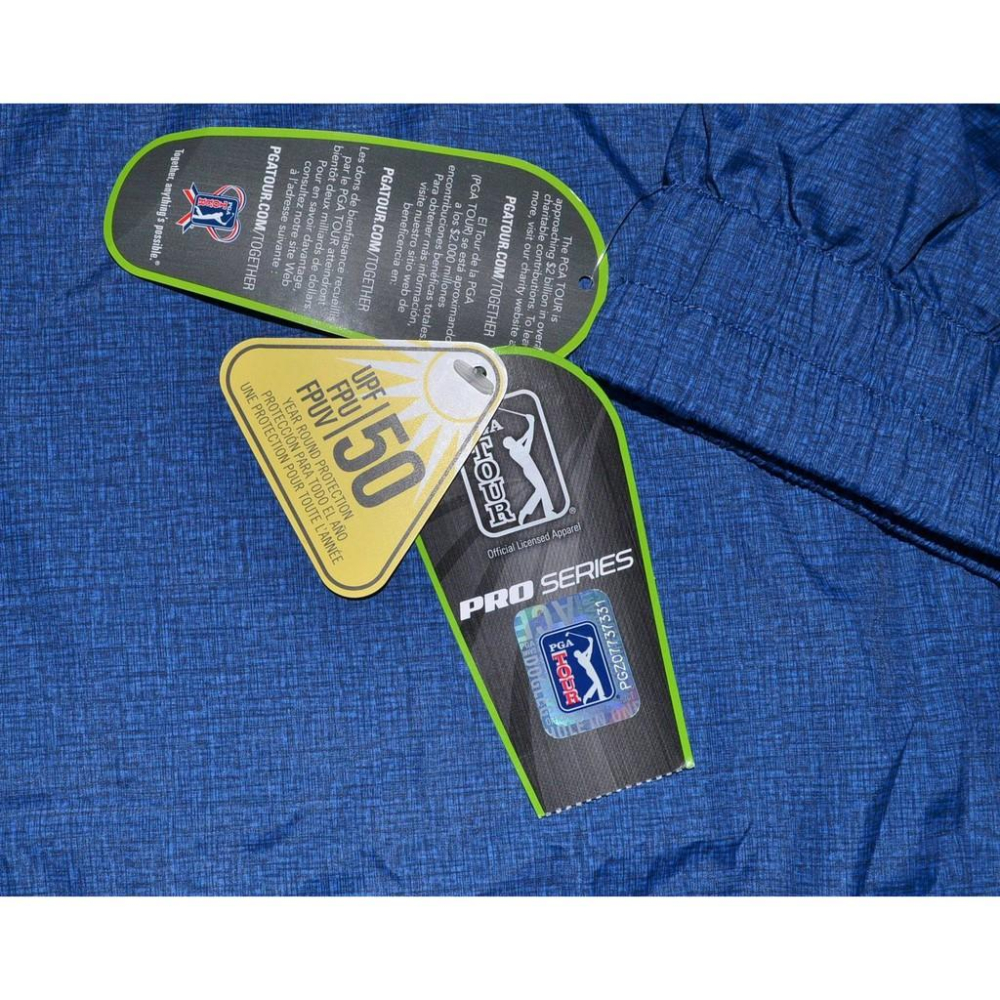 PGA TOUR 全新 現貨 高爾夫防水外套 UPF50 防紫外線 胸寬59~60公分 保證正品-細節圖4