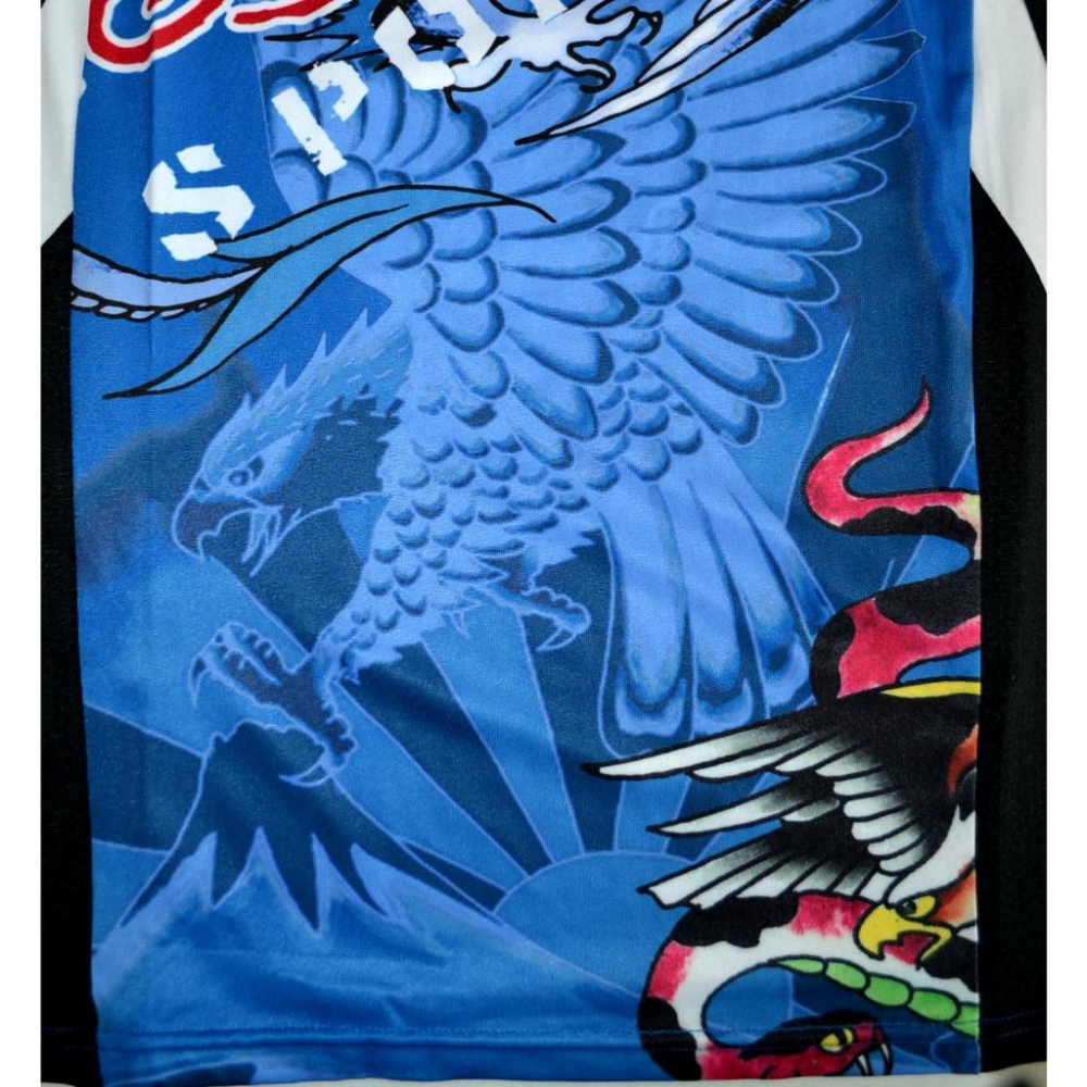 Ed Hardy SPORT【S】【M】涼爽 透氣 健身緊身運動短袖T恤 龍鷹蛇刺青 保證正品 台灣未售-細節圖6