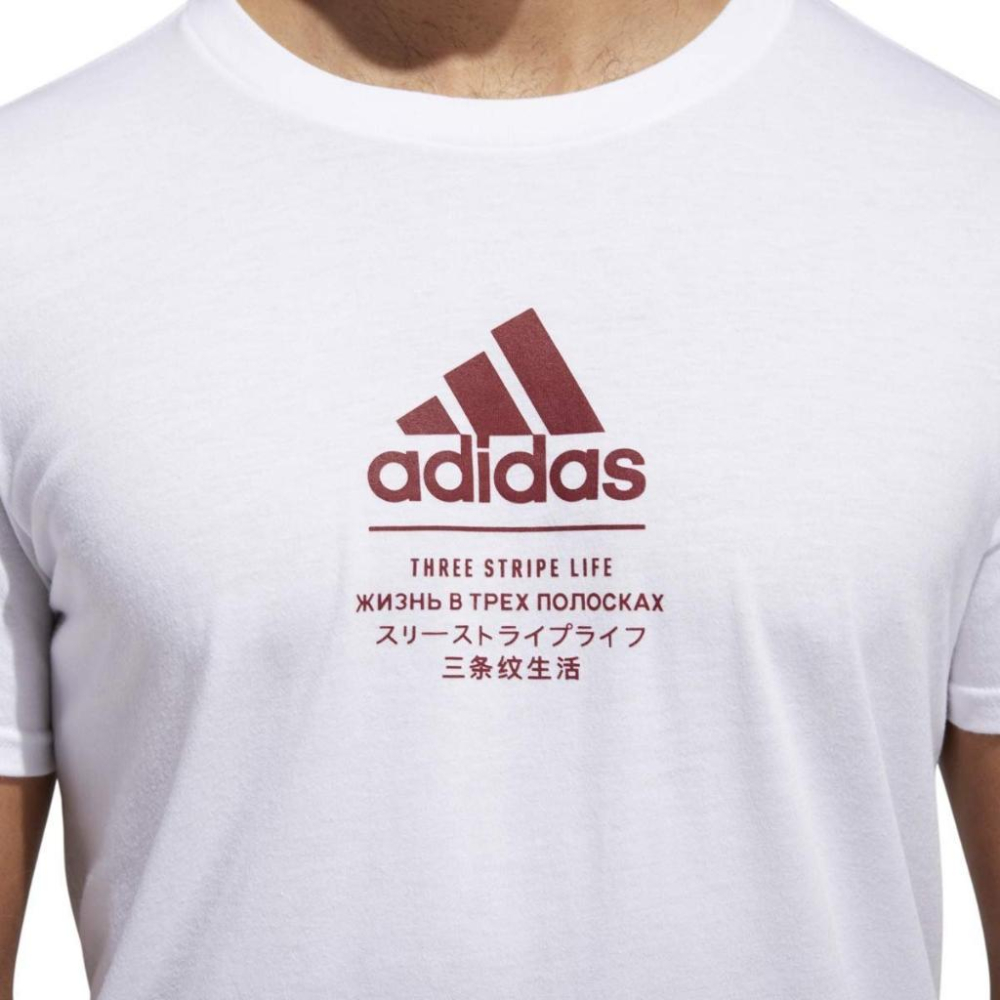 adidas【XL】三条紋 白色 訓練衣 排汗衫 運動T恤 大尺碼 輕量 吸濕排汗 Climalite 全新 現貨-細節圖2