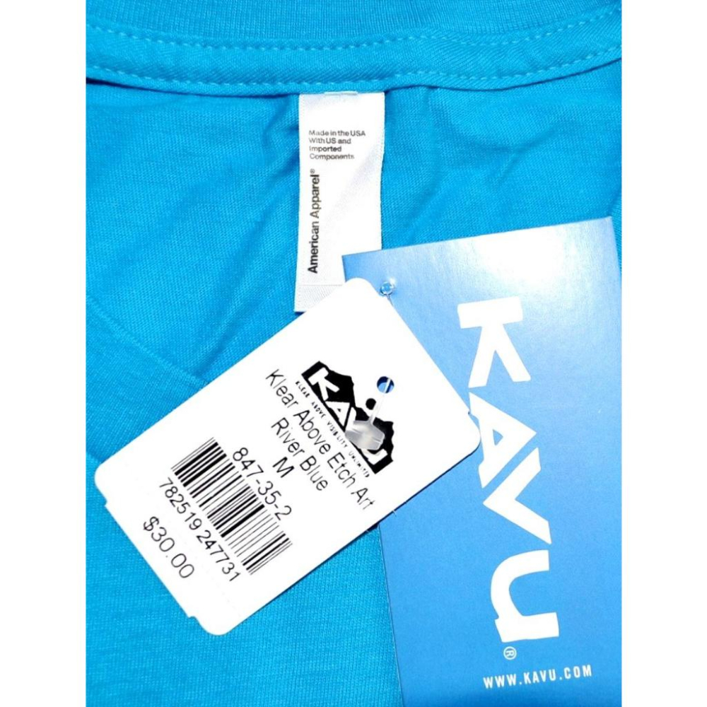 KAVU【M】【美國製造】Etch Art 有機棉 休閒運動 短袖T恤 全新 現貨-細節圖4