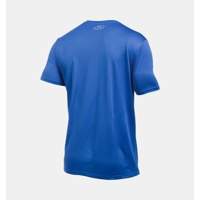 Under Armour【S】短袖T恤 藍色 UA Tech Run 涼感衣 吸濕排汗 抗菌 快乾 寬鬆版-細節圖5