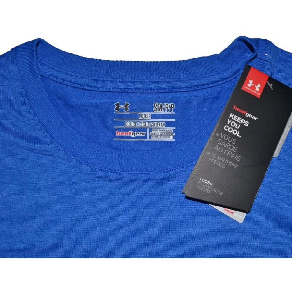 Under Armour【S】短袖T恤 藍色 UA Tech Run 涼感衣 吸濕排汗 抗菌 快乾 寬鬆版-細節圖6