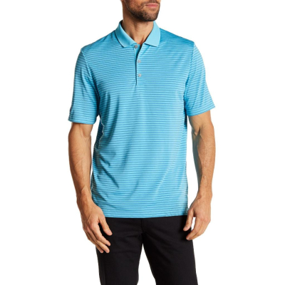 adidas Golf【S約一般M】climacool 涼感 透氣 吸濕排汗 天藍條紋 機能POLO衫 全新 現貨