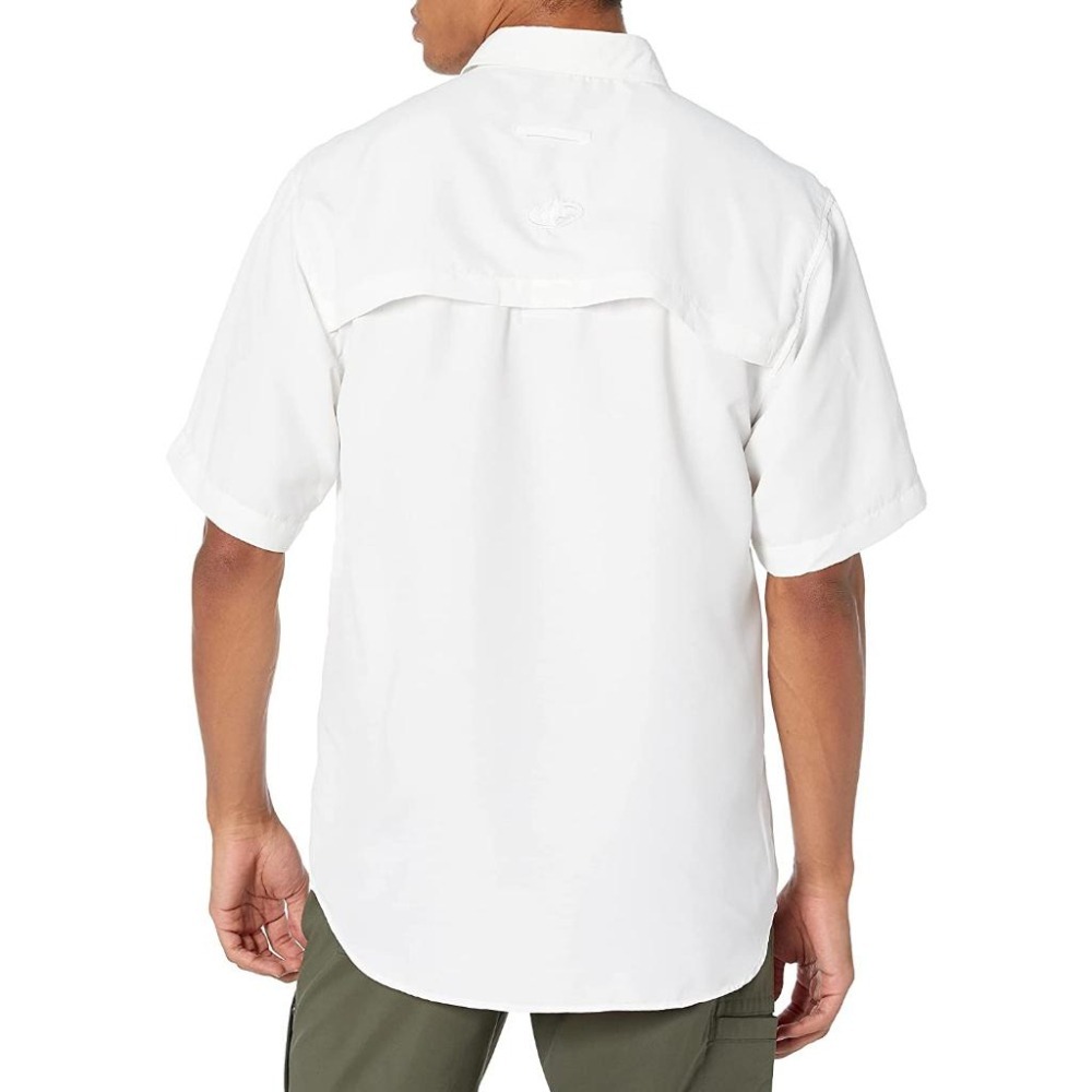 Mossy Oak【S 約一般M】戶外短袖襯衫 Fishing Shirt 白色 透氣 速乾 全新 現貨 保證正品-細節圖2