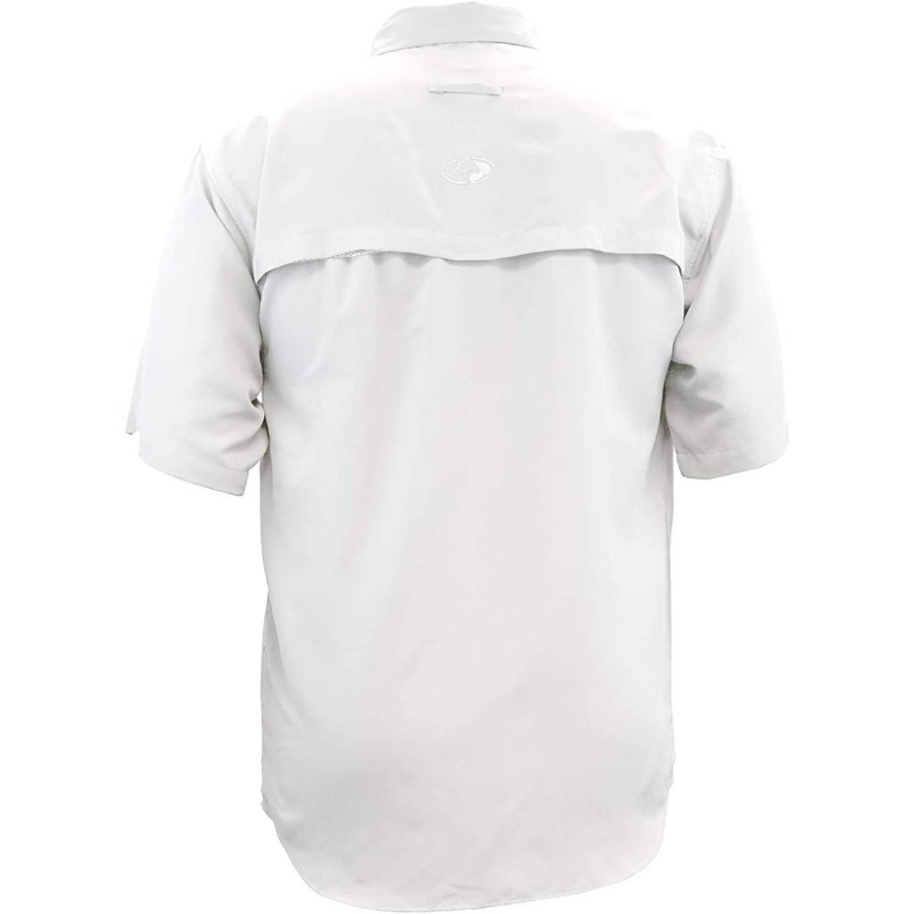 Mossy Oak【S 約一般M】戶外短袖襯衫 Fishing Shirt 白色 透氣 速乾 全新 現貨 保證正品-細節圖3