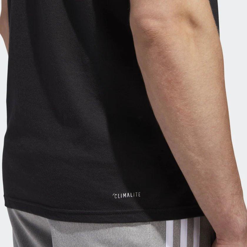 adidas【XL】3-STRIPE 黑色 訓練衣 排汗衫 運動T恤 輕量 吸濕排汗 Climalite 全新 現貨-細節圖4