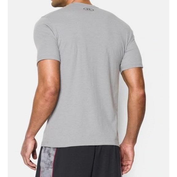 Under Armour 【M】灰色 Logo 短袖T恤 吸濕排汗 全新 現貨-細節圖2