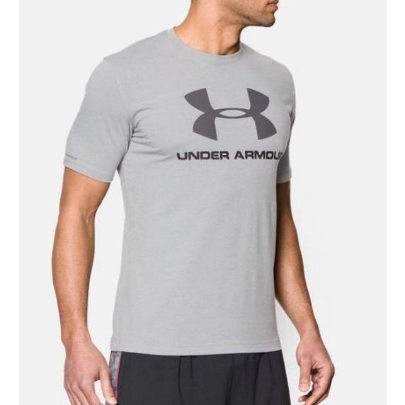 Under Armour 【M】灰色 Logo 短袖T恤 吸濕排汗 全新 現貨-細節圖3