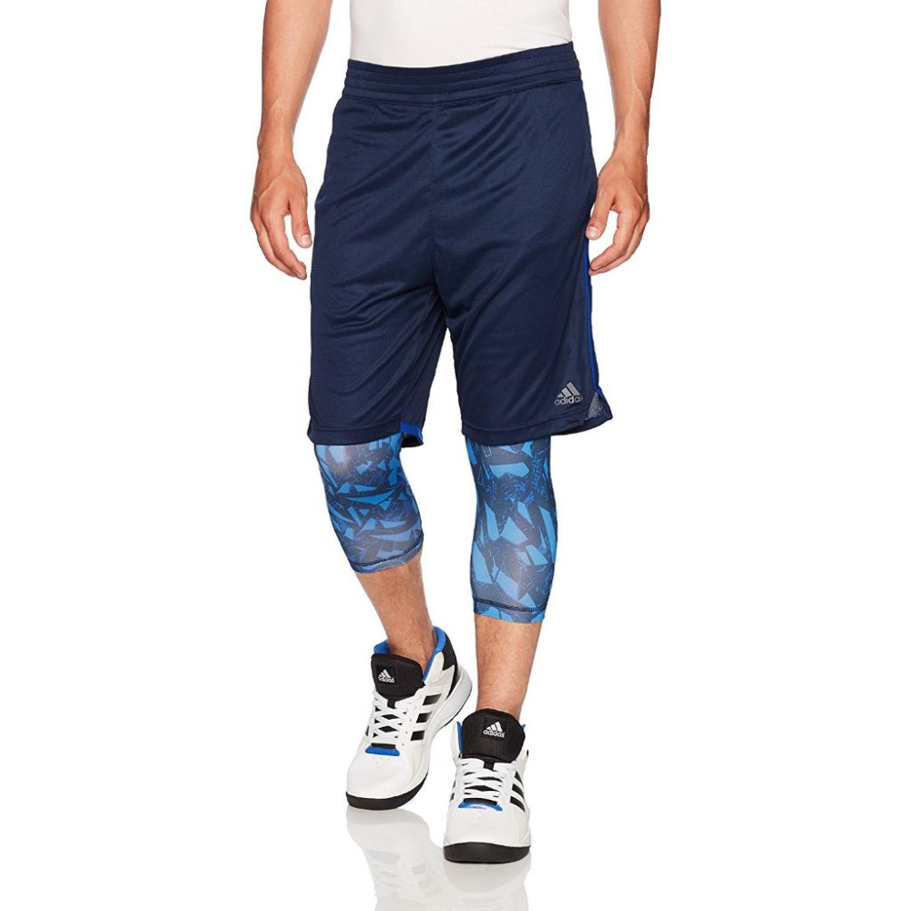adidas【S 29腰~31腰】2in1 2合1 籃球短褲 運動短褲 BR4396 海軍藍色 全新 現貨-細節圖4