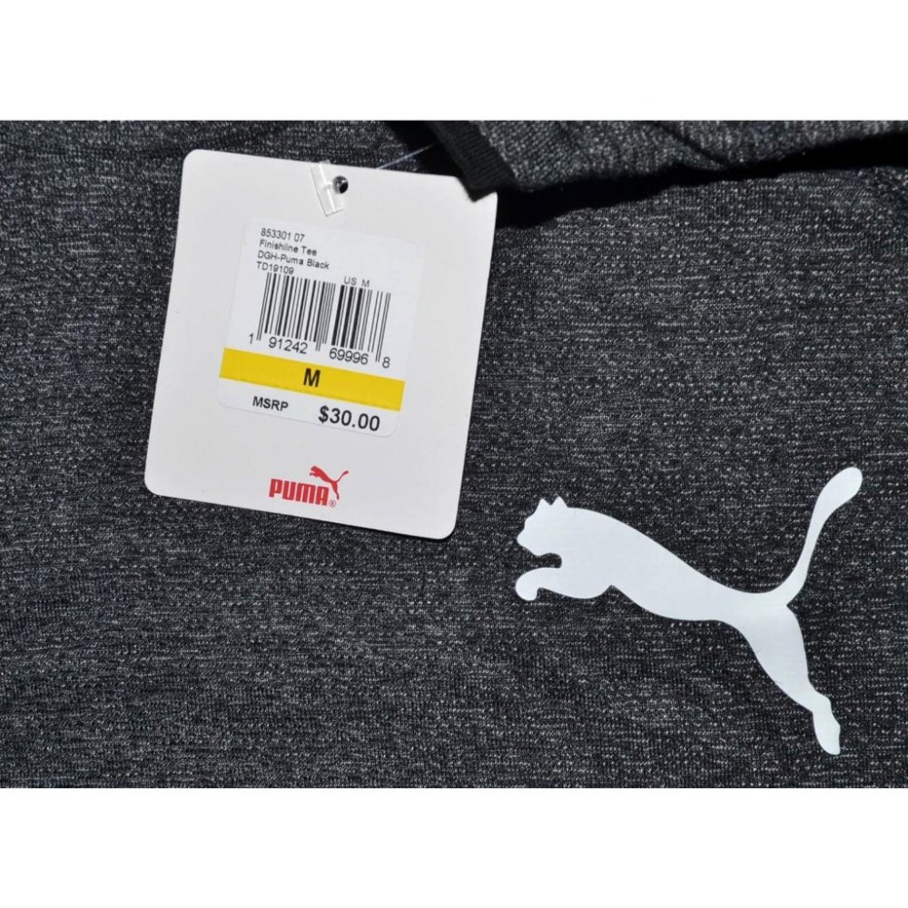 Puma【M 寬鬆版】Finishline 短袖T恤 黑灰色 全新 現貨-細節圖2