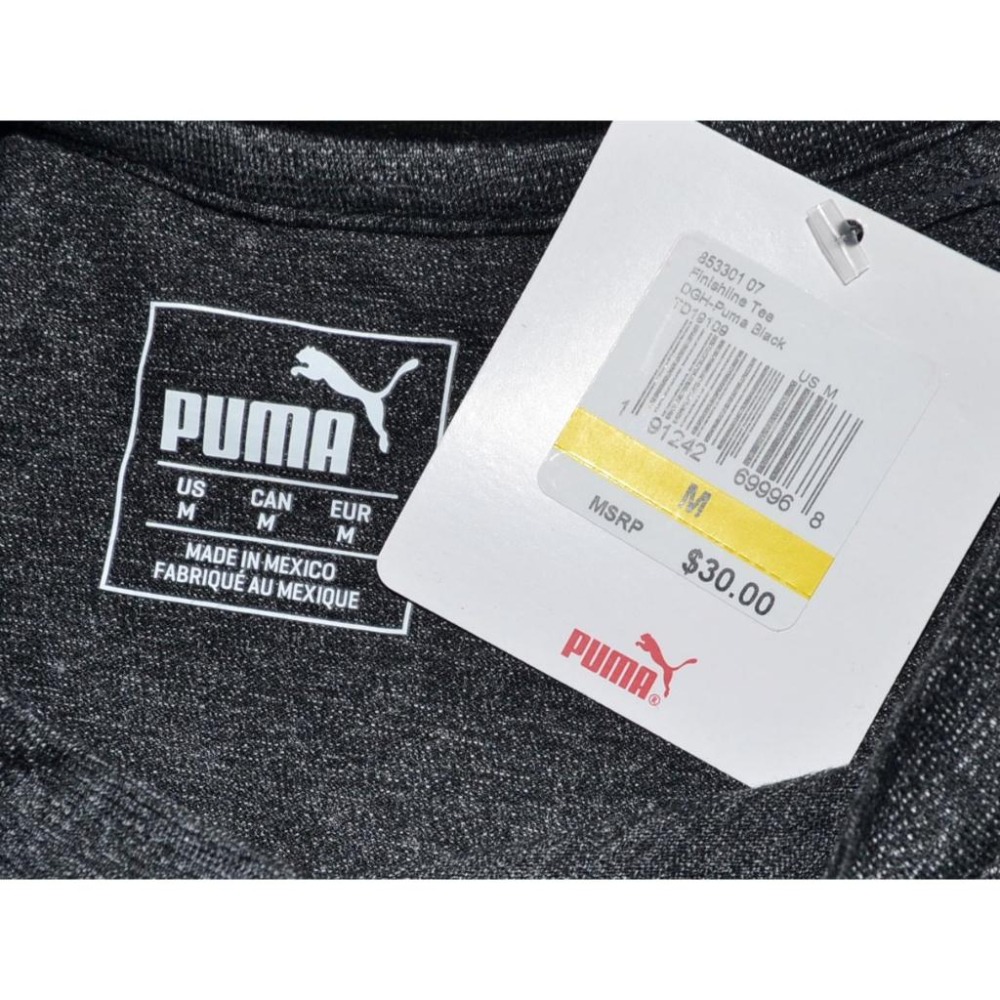 Puma【M 寬鬆版】Finishline 短袖T恤 黑灰色 全新 現貨-細節圖3