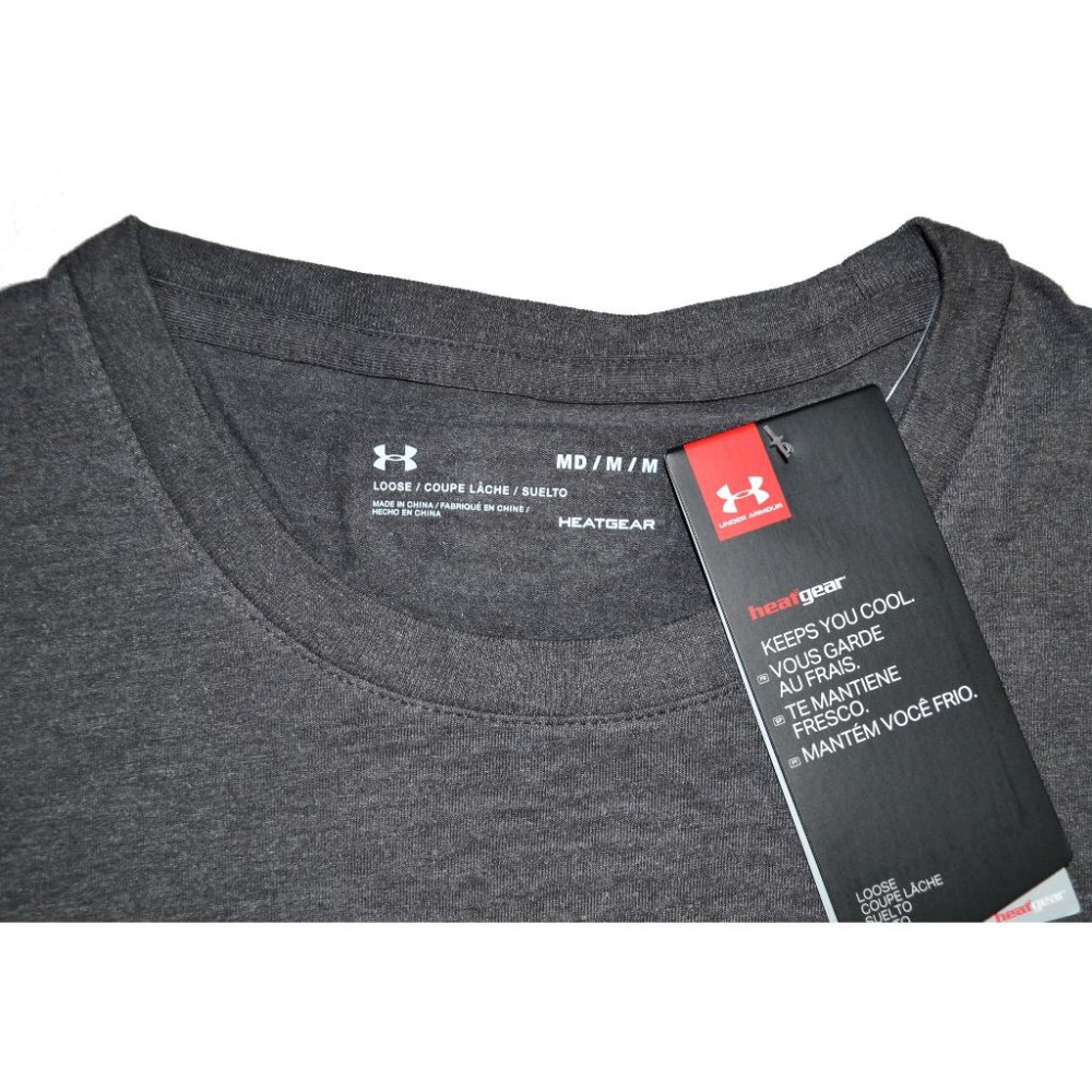 Under Armour 灰黑色 短袖T恤【M】【L】HeatGear 四向拉伸 吸濕排汗 寬鬆款-細節圖2