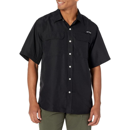 Mossy Oak【S 約一般M】戶外短袖襯衫 Fishing Shirt黑色 透氣 速乾 全新 現貨 保證正品