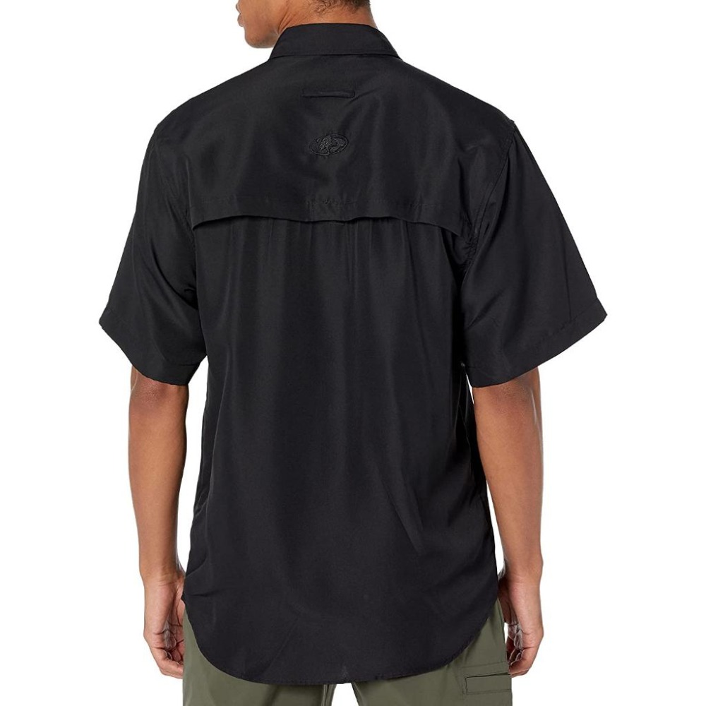 Mossy Oak【S 約一般M】戶外短袖襯衫 Fishing Shirt黑色 透氣 速乾 全新 現貨 保證正品-細節圖2