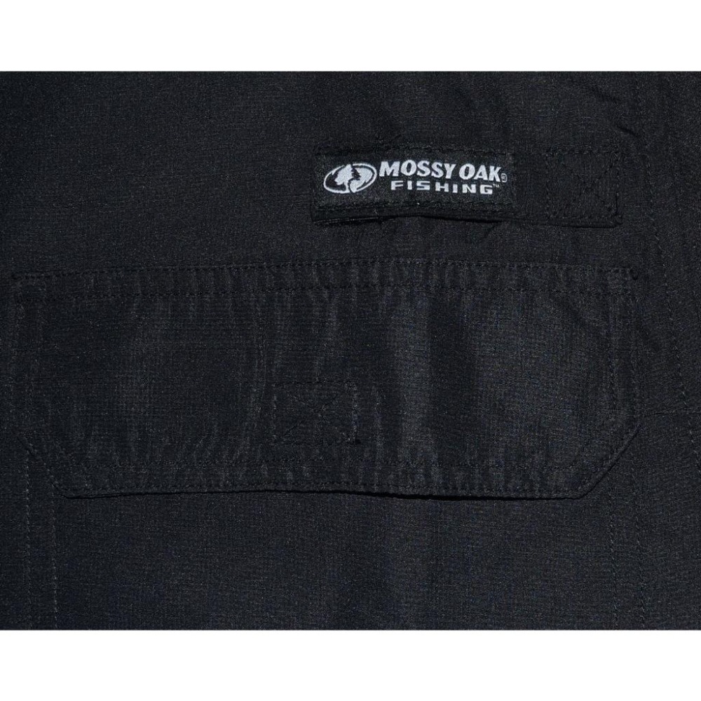 Mossy Oak【S 約一般M】戶外短袖襯衫 Fishing Shirt黑色 透氣 速乾 全新 現貨 保證正品-細節圖5