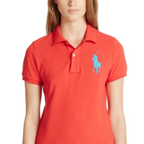 POLO Ralph Lauren 現貨 大馬 短袖 Polo衫  SKINNY FIT  XS 紅色 保證正品-細節圖2