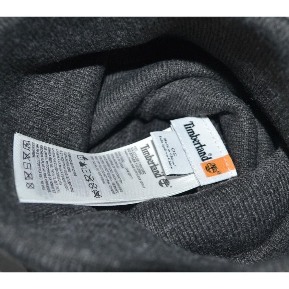 Timberland 高頂毛帽 針織帽 男女適合 灰色 雙層 柔軟針織紗線 保暖 全新 現貨 保證正品-細節圖2