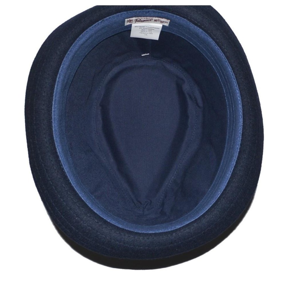 PENGUIN ORIGINAL 企鵝 紳士帽 Porkpie Hat Melton羊毛 深藍色  美國購入 全新-細節圖4