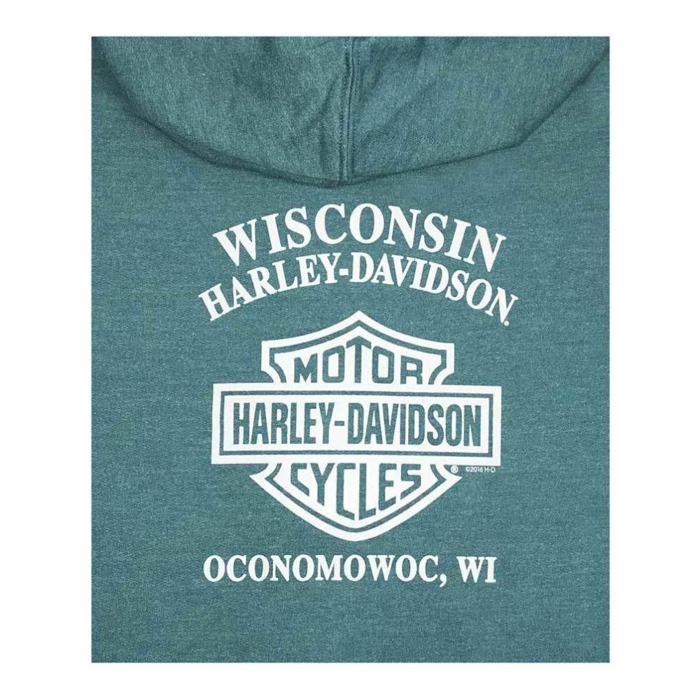 Harley-Davidson 哈雷機車 女 Tires of Thunder 長袖連帽刷毛外套 S 全新 現貨-細節圖2