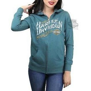 Harley-Davidson 哈雷機車 女 Tires of Thunder 長袖連帽刷毛外套 S 全新 現貨-細節圖4
