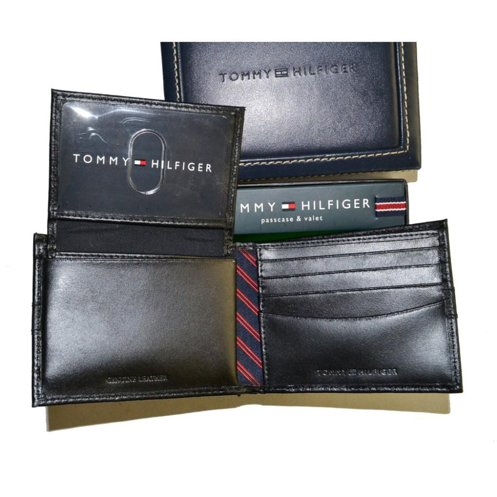 Tommy Hilfiger 全新 現貨 Ranger 黑色 皮夾組 100%皮革 美國購入 保證正品-細節圖3