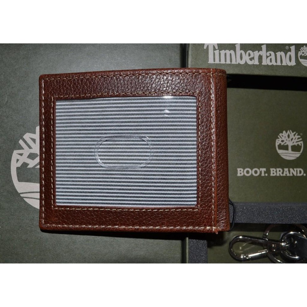 【麂皮有假貨】Timberland 全新 現貨 皮夾 NP0369/01 棕色 真皮 附多用途鑰匙圈 美國購入-細節圖4