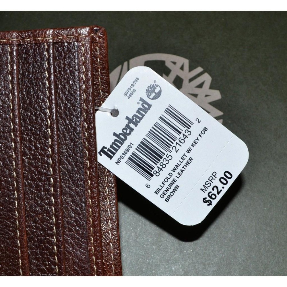 【麂皮有假貨】Timberland 全新 現貨 皮夾 NP0369/01 棕色 真皮 附多用途鑰匙圈 美國購入-細節圖6