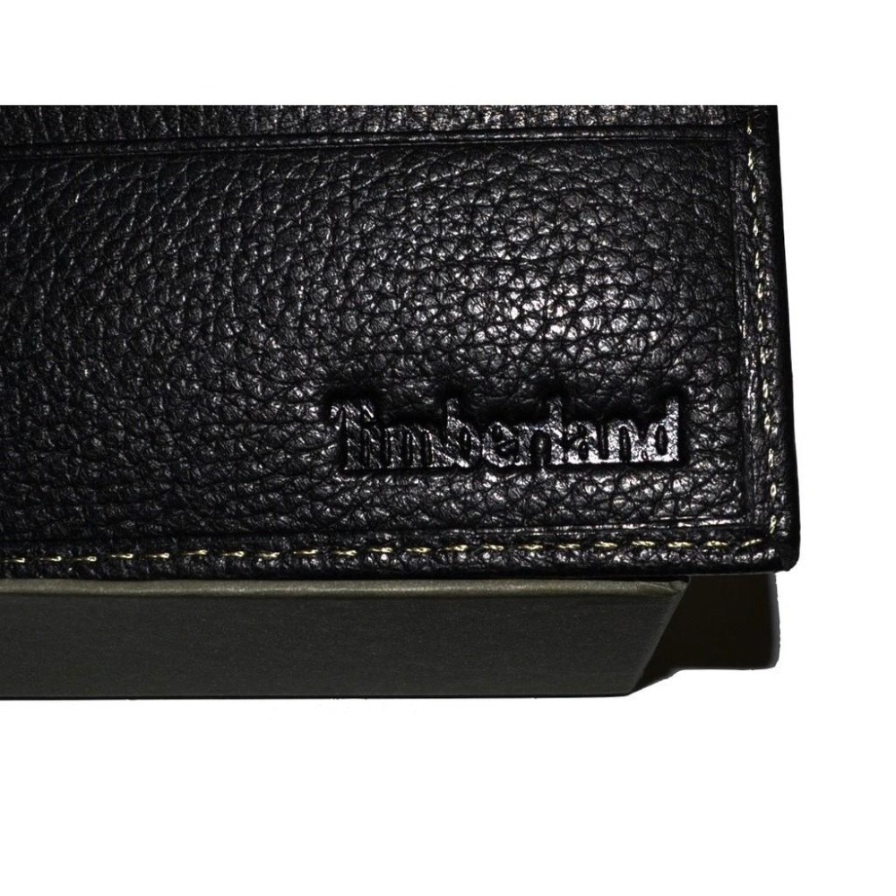 【小瑕疵 特價 出清】Timberland 全新 現貨 皮夾 D02387/08 黑色 真皮 透明證件夾 保證正品-細節圖3