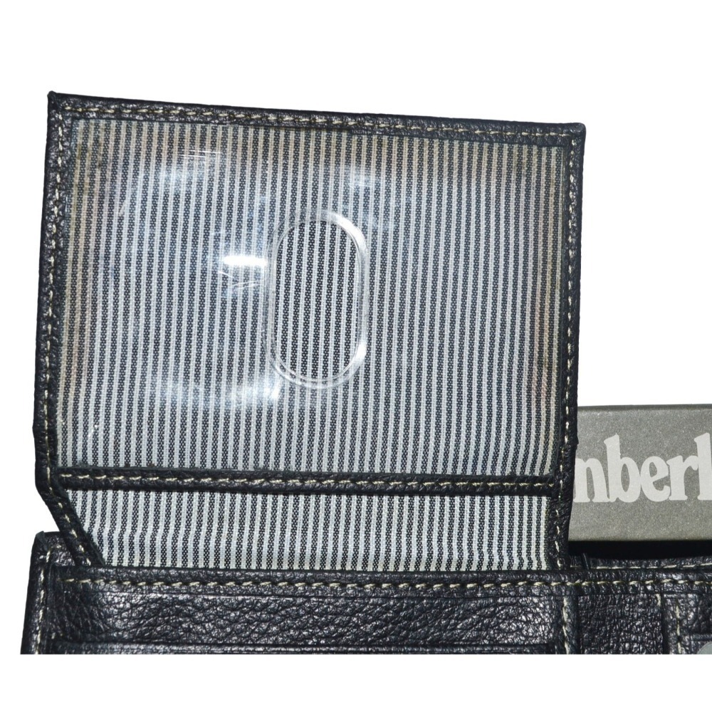 【小瑕疵 特價 出清】Timberland 全新 現貨 皮夾 D02387/08 黑色 真皮 透明證件夾 保證正品-細節圖5