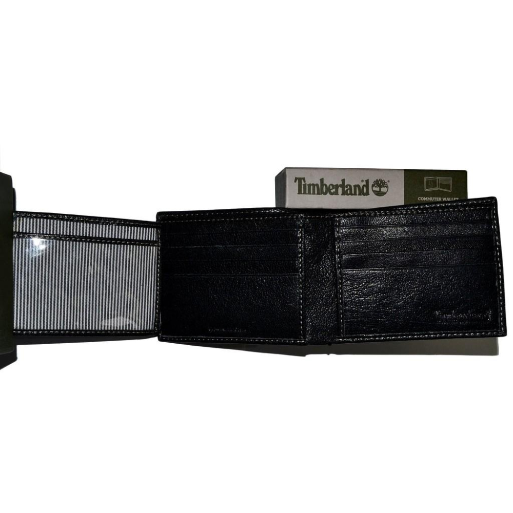 【麂皮有假貨】 Timberland 全新 現貨 皮夾 D11387/08 黑色 鈔票夾 8信用卡夾 1證件夾-細節圖3