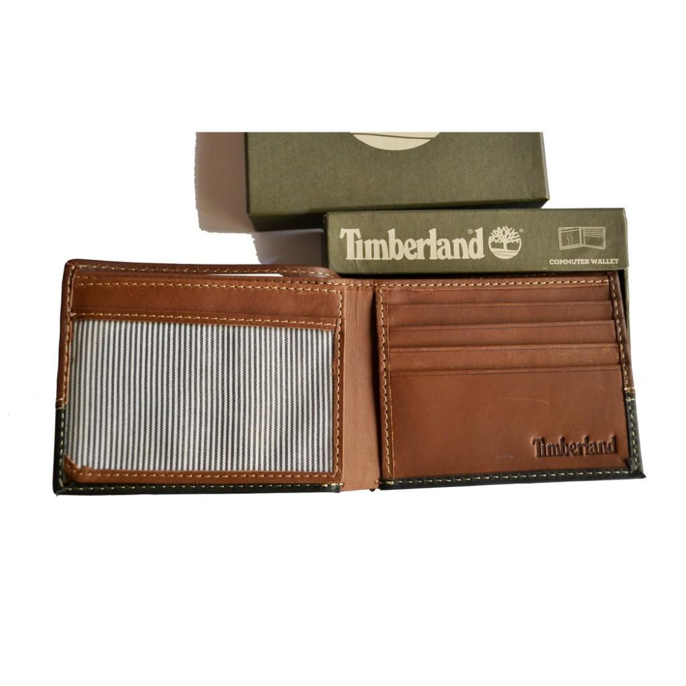 【表面瑕疵】【自用佳】Timberland 全新 現貨 雙色皮夾 D87242/00 8信用卡夾 2個證件夾 保證正品-細節圖2