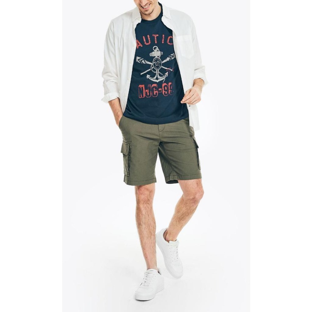 Nautica【寬鬆版】【M】【L】短袖T恤 VOYAGE BLUE JEANS CO. V25600 全新現貨-細節圖4