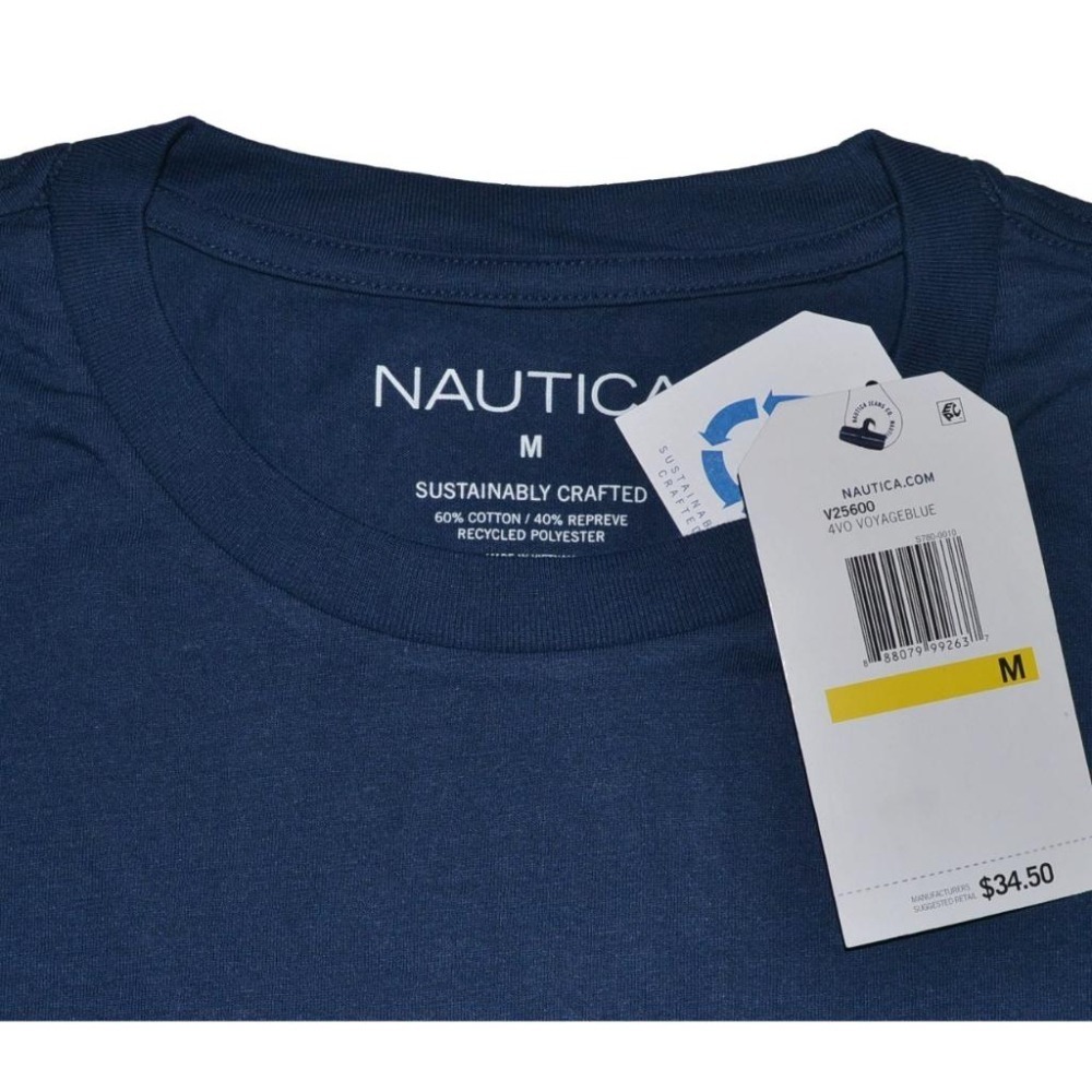 Nautica【寬鬆版】【M】【L】短袖T恤 VOYAGE BLUE JEANS CO. V25600 全新現貨-細節圖5