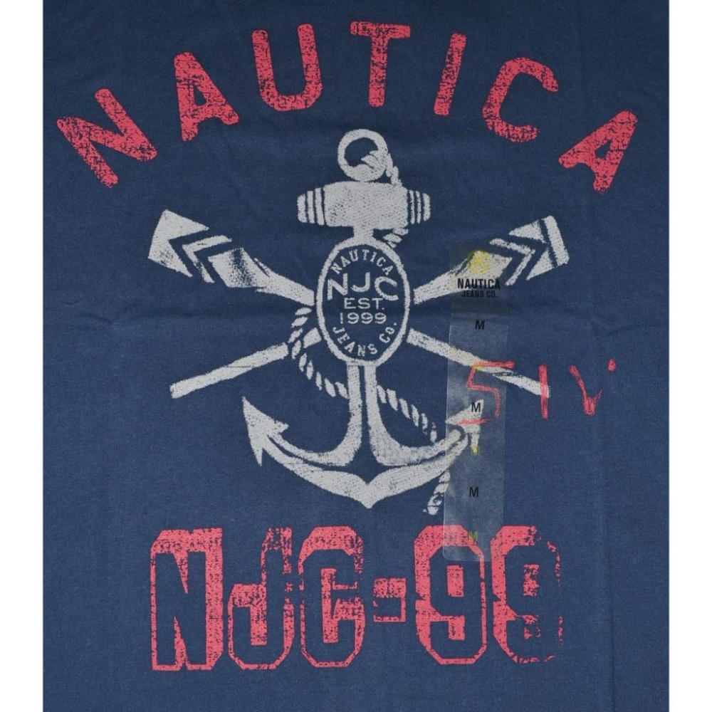 Nautica【寬鬆版】【M】【L】短袖T恤 VOYAGE BLUE JEANS CO. V25600 全新現貨-細節圖6