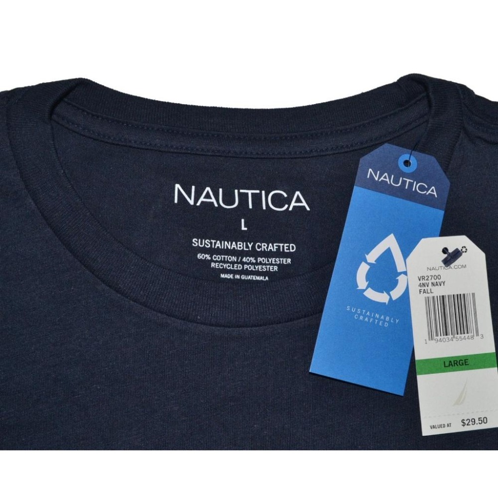 Nautica【L】短袖T恤 海軍藍色 JEANS CO. VR2700 全新 現貨-細節圖5