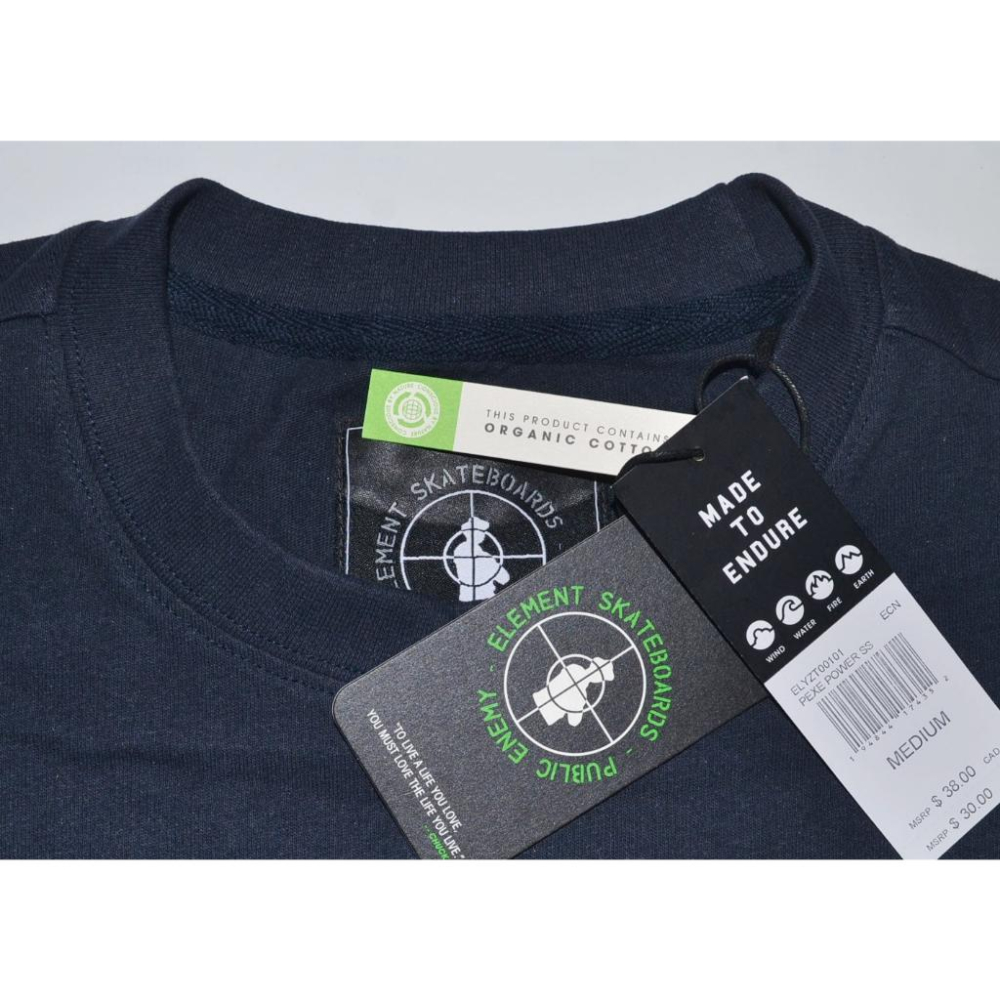 Element × public enemy【M】【L】【XL】短袖T恤 有機棉 厚重 寬鬆款 ELYZT00101-細節圖3