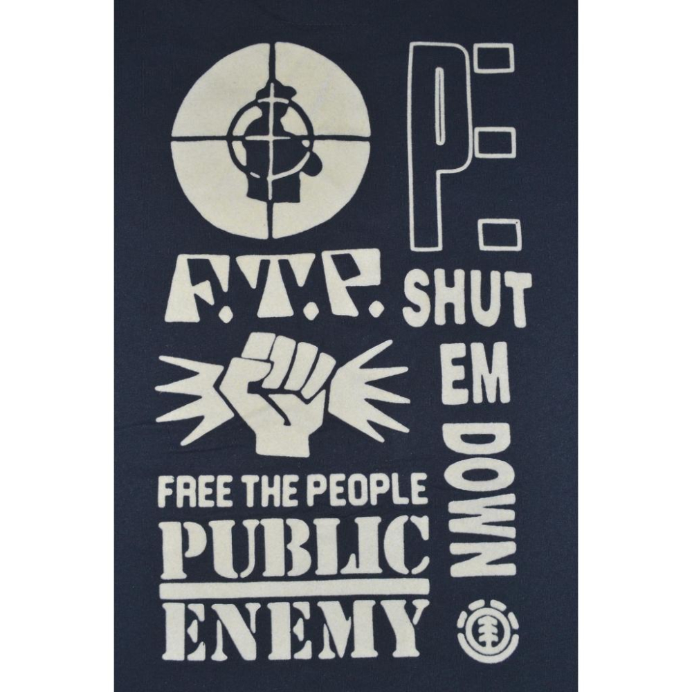 Element × public enemy【M】【L】【XL】短袖T恤 有機棉 厚重 寬鬆款 ELYZT00101-細節圖5