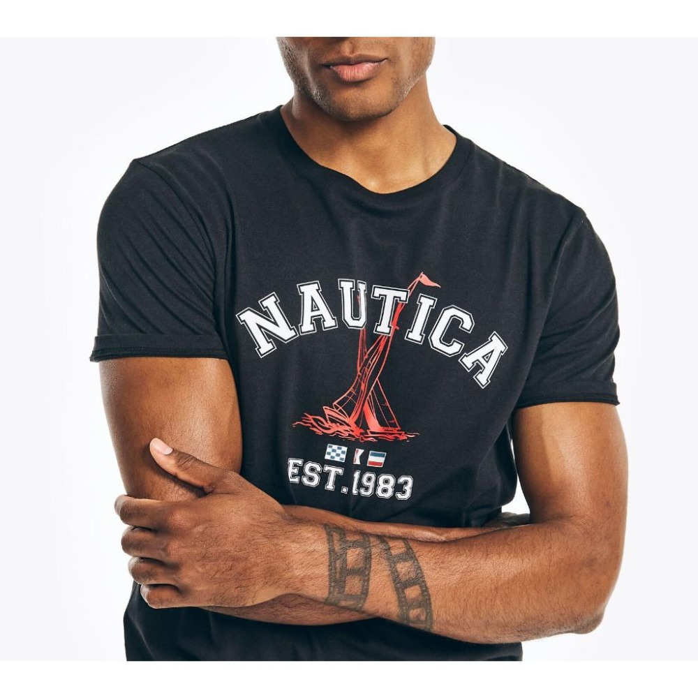 Nautica【M】【L】短袖T恤 黑色 HERITAGE VR2711 全新 現貨-細節圖3