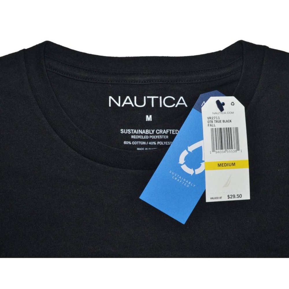 Nautica【M】【L】短袖T恤 黑色 HERITAGE VR2711 全新 現貨-細節圖5