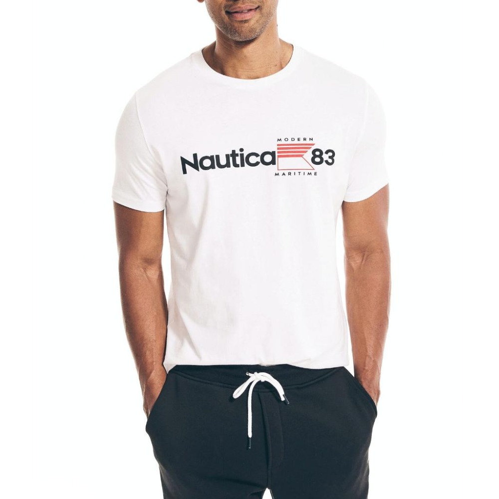 Nautica【M】【L】【XL】短袖T恤 亮白色 MARITIME 83 VR1816 全新 現貨-細節圖2