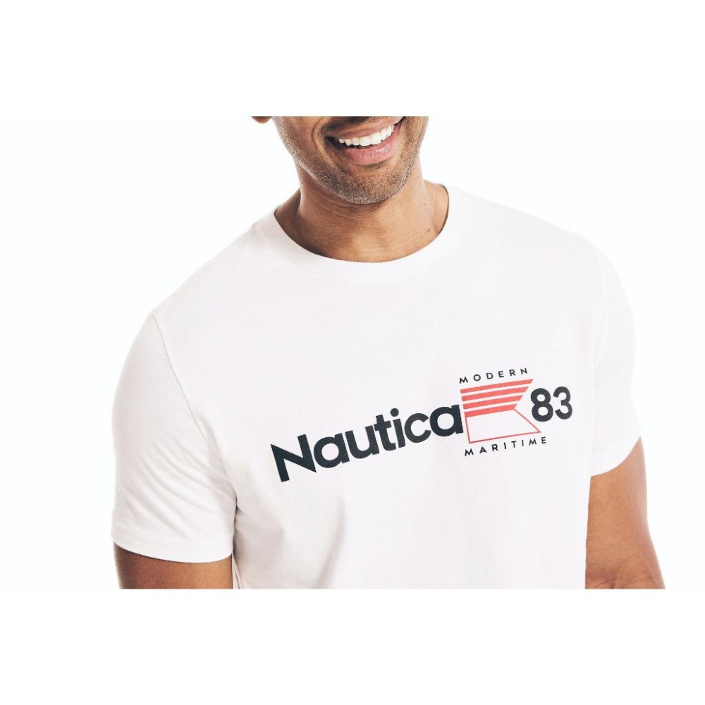 Nautica【M】【L】【XL】短袖T恤 亮白色 MARITIME 83 VR1816 全新 現貨-細節圖4