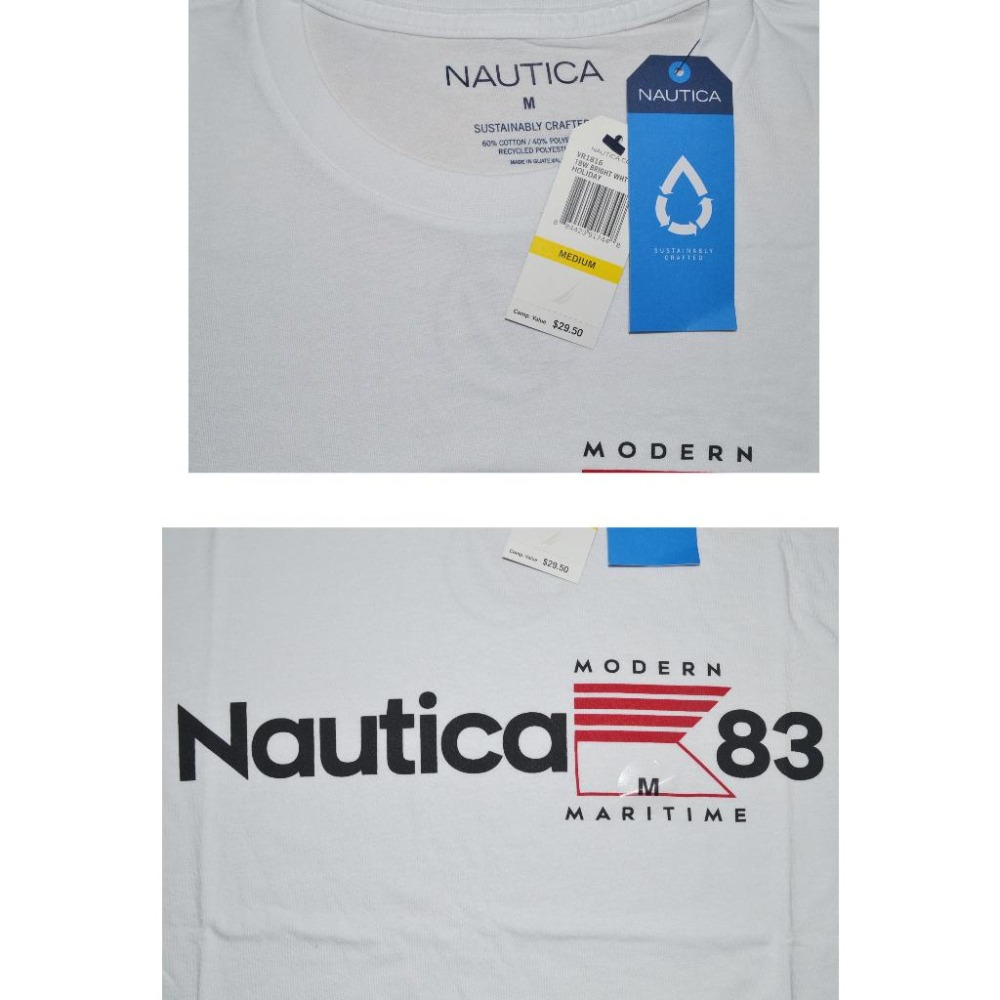 Nautica【M】【L】【XL】短袖T恤 亮白色 MARITIME 83 VR1816 全新 現貨-細節圖5