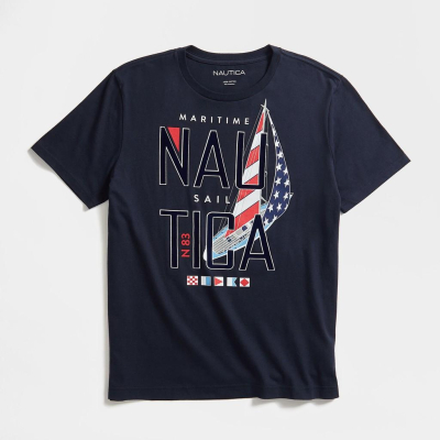 Nautica 短袖T恤【S】【L】海軍藍色 MARITIME SAIL VR9226 全新 現貨
