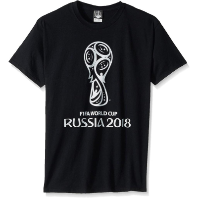 FIFA 2018年俄羅斯世界杯足球賽 紀念短袖T恤【L】官方正式授權 黑色 全新 現貨 美國購入 保證正品